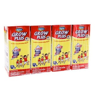 Lốc 4 hộp Vinamilk Dielac Grow Plus đỏ 180ml/hộp