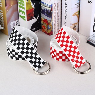 Thắt lưng canvas họa tiết caro