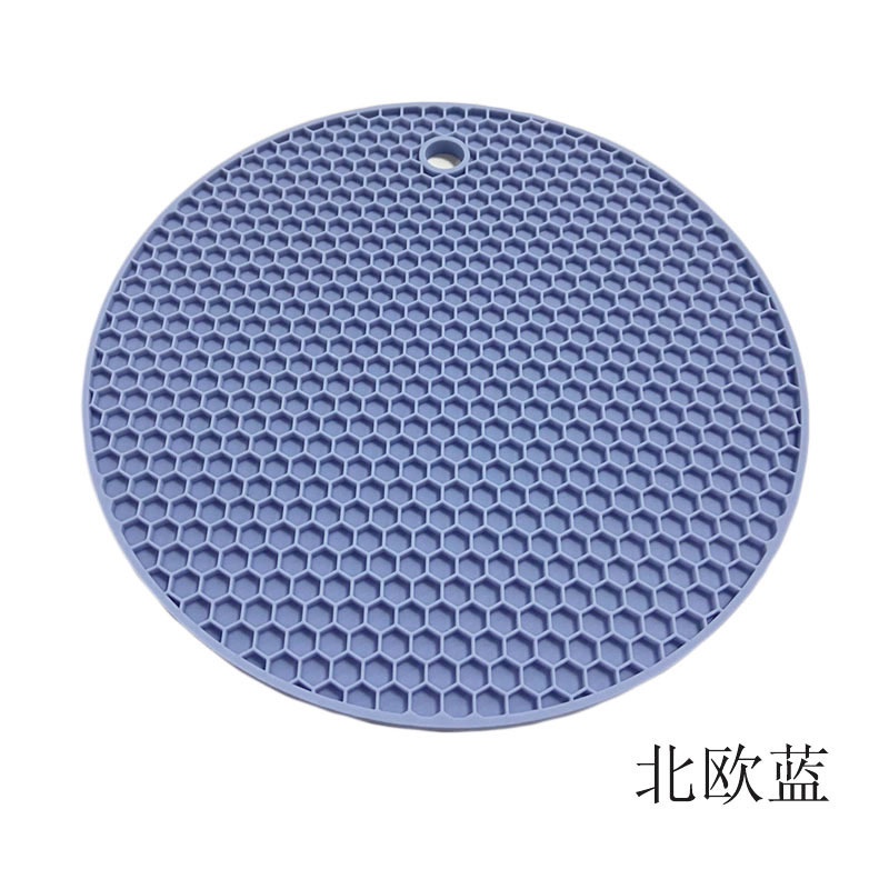 Miếng Lót Nồi Silicone Hình Tổ Ong Tròn Cách Nhiệt Chống Trượt Chịu Nhiệt Độ Cao