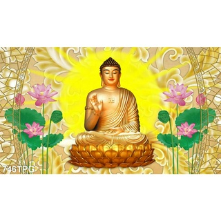TRANH DÁN TƯỜNG 3D PHẬT P746  - TRANH THỜ CÚNG - TRANH PHẬT GIÁO -  YAN SHOP