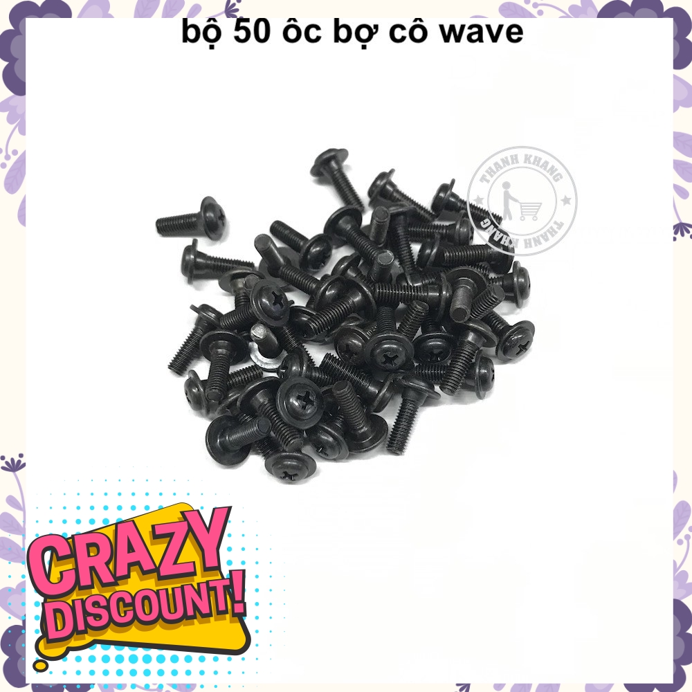 Bộ 50 ốc bợ cổ wave thanh khang 022000013 (50 con)