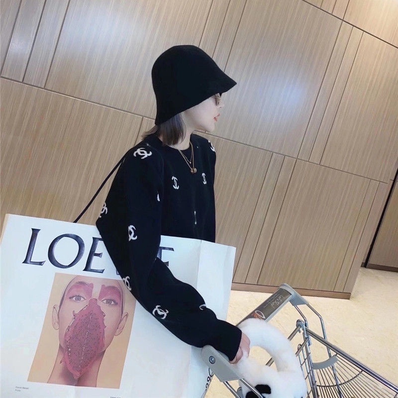 Hàng Có Sẵn!Chane!Áo Khoác Cardigan Dáng Rộng Cổ Chữ V Thiết Kế Mới Năng Động Thời Trang