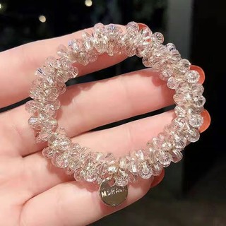Dây Buộc Tóc Đính Đá Pha Lê Phong Cách Hàn Quốc
