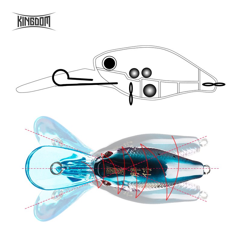 Kingdom Mồi câu cá giả cứng 50mm 5g