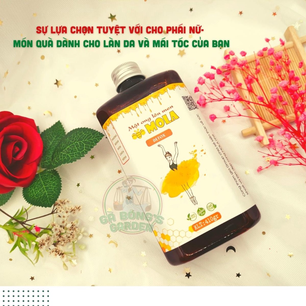 Mật Ong Lên Men Me Rừng Mola DETOX Chai 410gram Thải Độc Đẹp Da