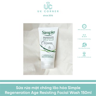 Sữa Rửa Mặt Chống Lão Hóa Simple Regeneration Age Resisting Facial Wash 150ml