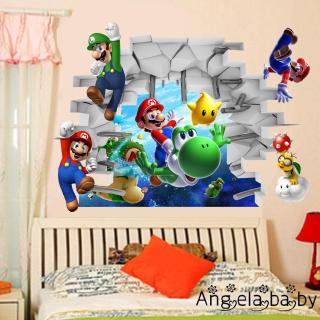 hღ✯3d COOL Super Mario Bros. decal dán tường khổng lồ có thể tháo rời