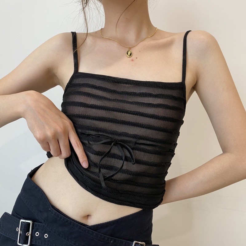 Áo dây angel/ áo cardigan sibling trắng/ đen