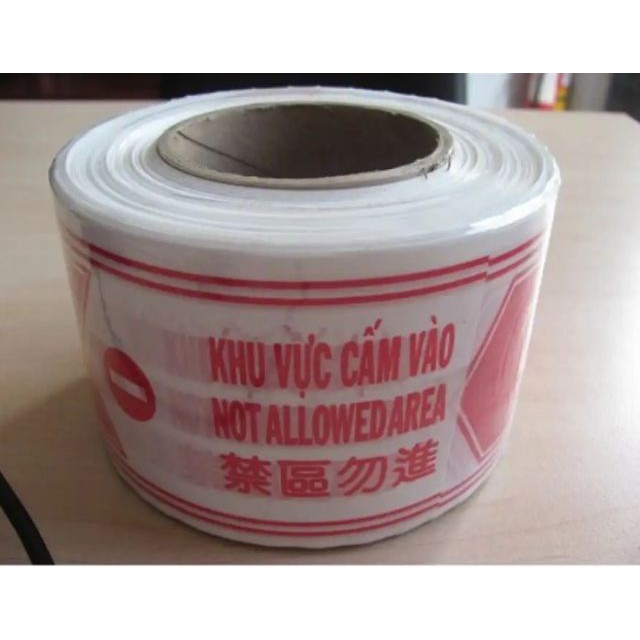 Cuộn dây rào khu vực cấm vào công trình cảnh báo an toàn