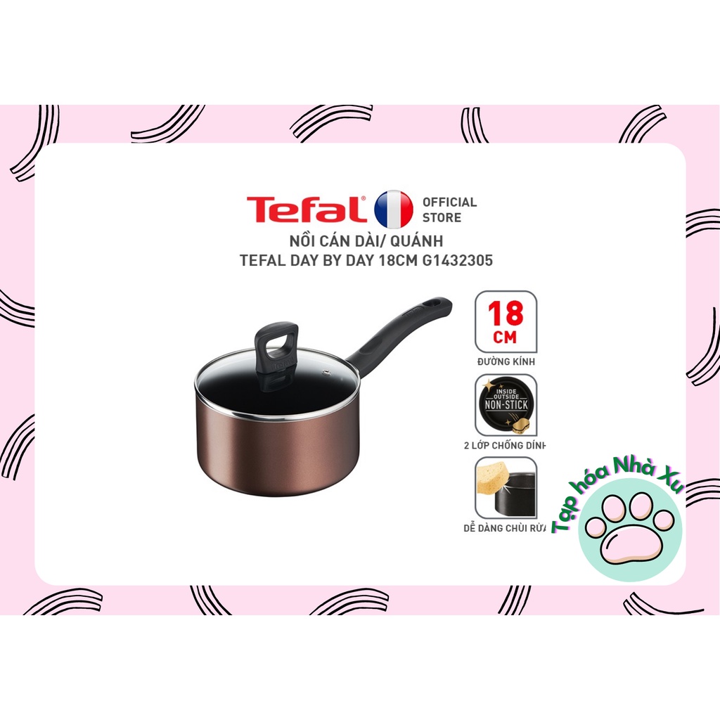 Nồi cán dài/ quánh Tefal Day By Day 18cm G1432305