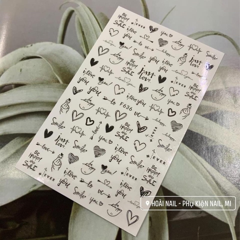 Sticker hot trái tim đen