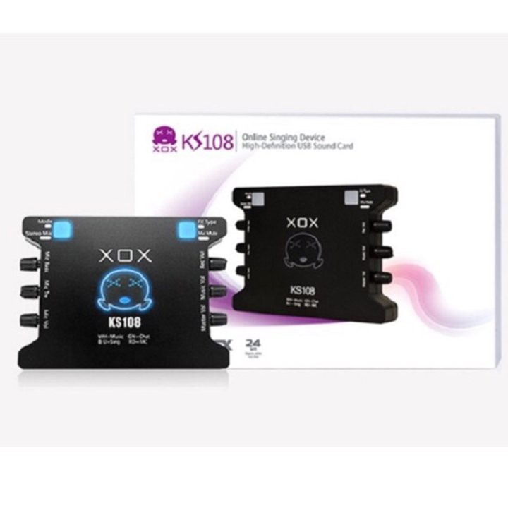 Sound card âm thanh XOX KS108 - thiết bị thu âm livestream hát karaoke mới