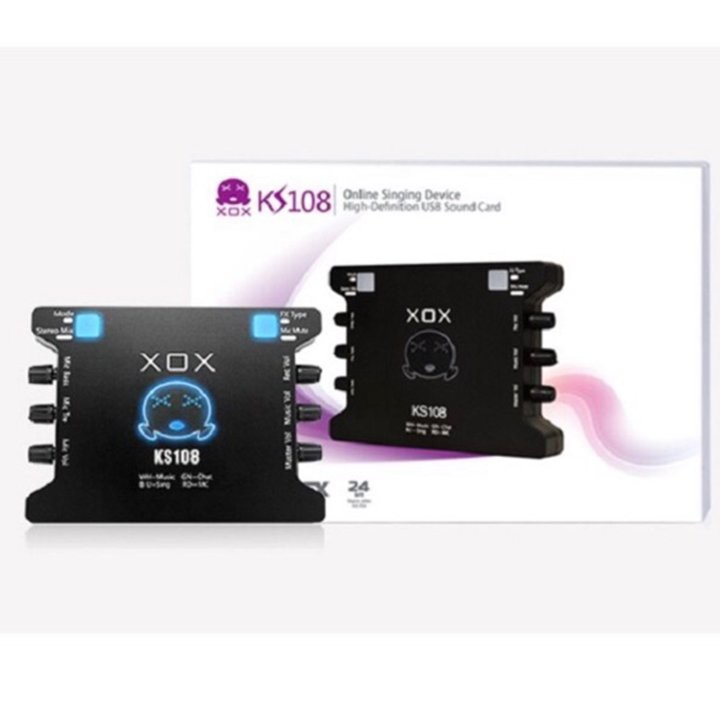 Sound card âm thanh XOX KS108 - thiết bị thu âm livestream hát karaoke