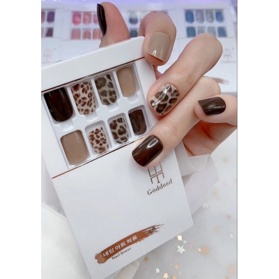 NailBox 01 BEO NÂU TRUYỀN THỐNG - {Sẵn Keo sau móng} - HỘP 30 MÓNG DÁN CAO CẤP GODDEED BỘ SƯU TẬP MÓNG DÁN CAO CẤP