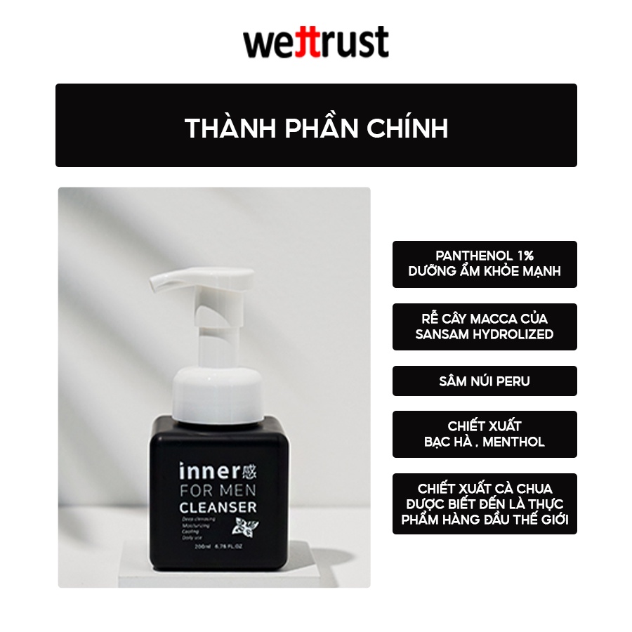 Gel Vệ Sinh Vùng Kín Dành Cho Nam Wettrust Innergarm For Men 200ml