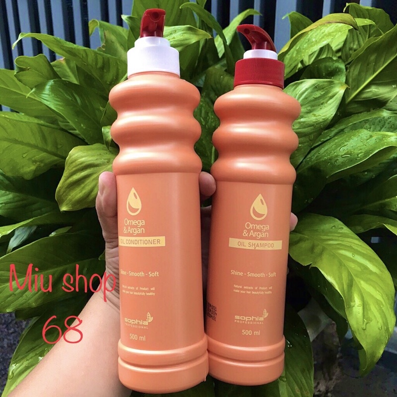 Cặp dầu gội xả dưỡng tóc Omega & Argan sophia