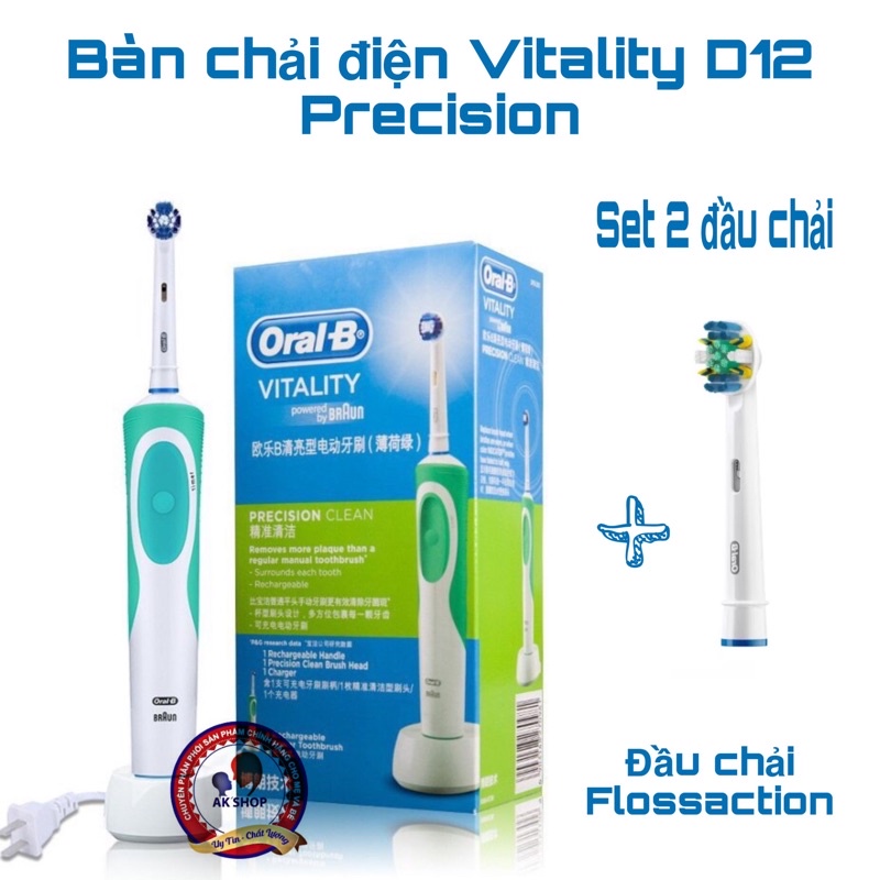 [Mã COSDAY giảm 8% đơn 150K] [ĐÃ BÁN GẦN 8KSP]Bàn chải điện Oral-b Braun Vitality chính hãng trẻ em và người lớn