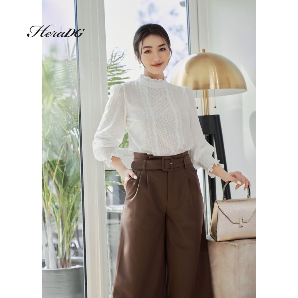 Quần Lửng Công Sở Nữ HeraDG Thiết Kế Lưng Cao Ống Suông Lơ Vê Gấu, Chất Liệu Tuýt Si Cao Cấp SQLBA004