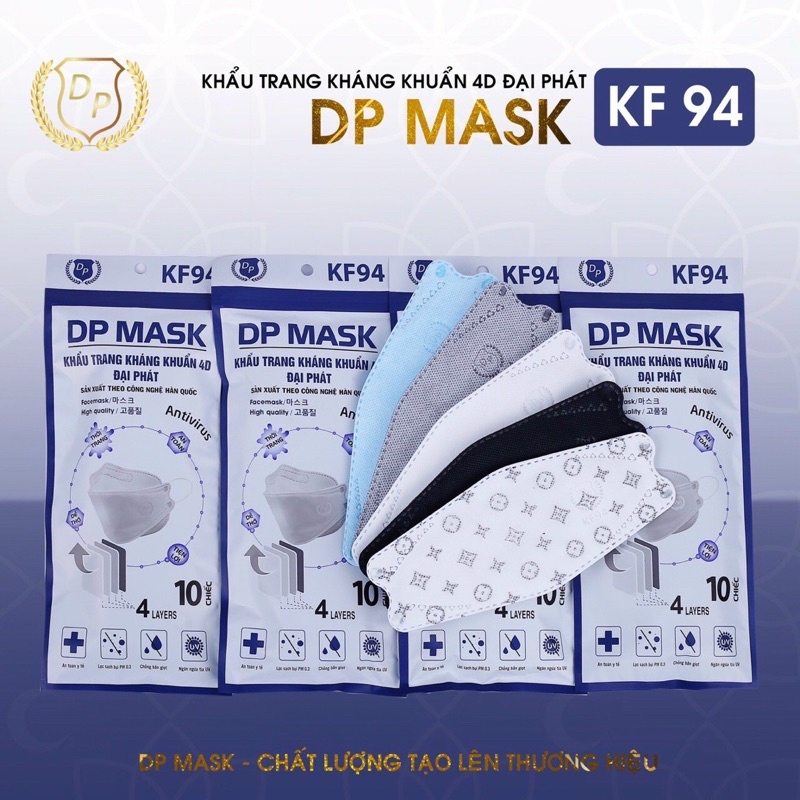 sỉ 1/2 thùng (150 cái) khẩu trang KF94 Công nghệ HQ hàng chính hãng