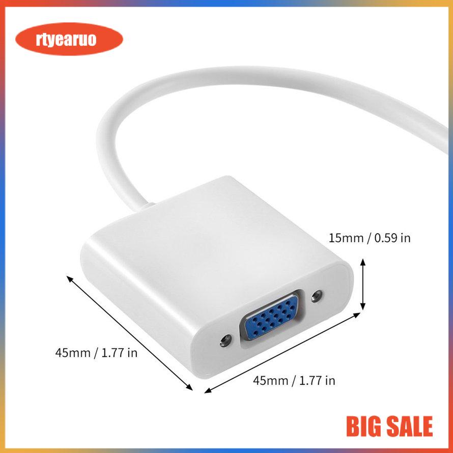 Cáp chuyển đổi cổng Mini Displayport Display Port sang Vga thích hợp cho laptop Apple Pc M-Vga