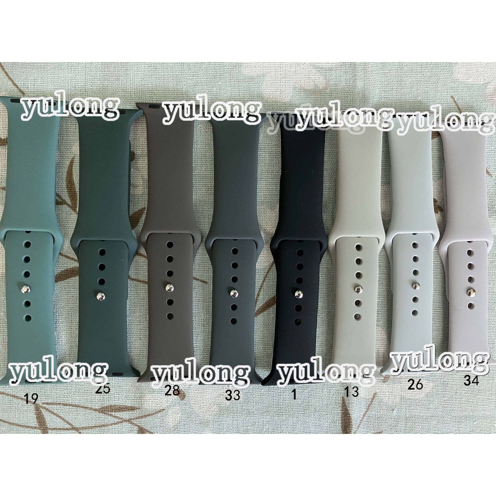 Dây Đeo Silicon Mềm Cho Đồng Hồ Thông Minh AW iWatch Series 1 2 3 4 5 6 SE 38mm 40mm 42mm 44mm Watch Series 7 8 41mm 45mm 49mm