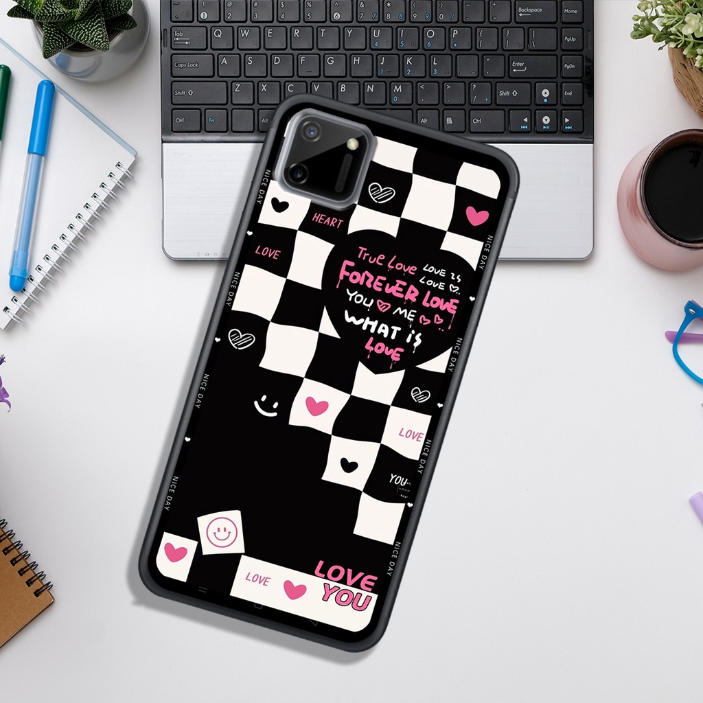 Ốp Lưng OPPO REALME C11 - C11 2021 - C20 - C35  , In Hình &quot;Black Heart&quot; Phong Cách Đẹp.