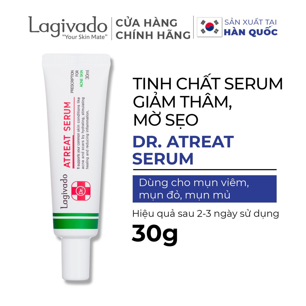Tinh chất serum giảm mụn, mờ thâm, ngừa sẹo rỗ Hàn Quốc Lagivado  Dr. ATreat Serum 30 ml