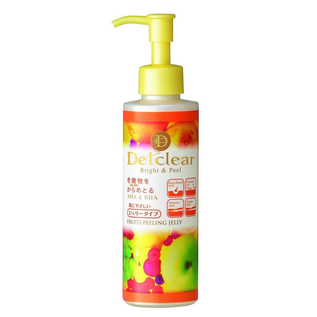 Tẩy Tế Bào Chết Meishoku Detclear Bright & Peel Fruits Peeling Jelly Dạng Gel Hương Hoa Quả 180ml