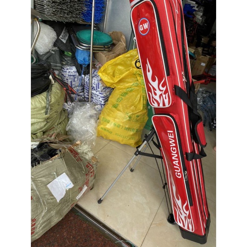 Bao đựng cần cứng có chân 1m25 3 ngăn và 2 ngăn