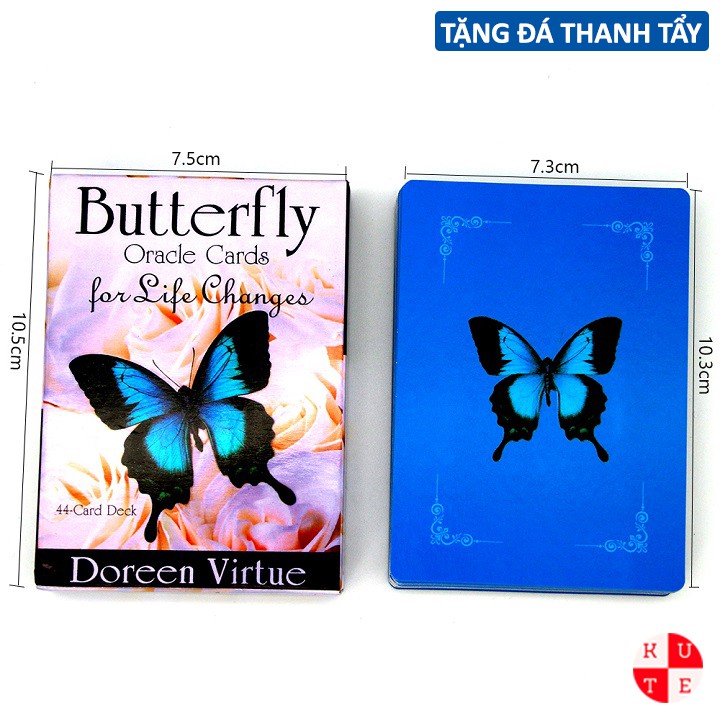 Bộ Bài Oracle ButterFly 44 Lá Bài Tặng File Tiếng Anh Và Đá Thanh Tẩy C69