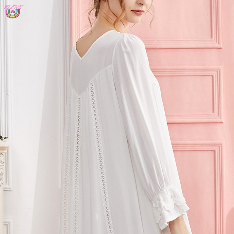 MS Women's Nightgown Long Sheers Vintage Nightdress Lace Lounge Sleepwear Pajamas For Woman &VN | BigBuy360 - bigbuy360.vn