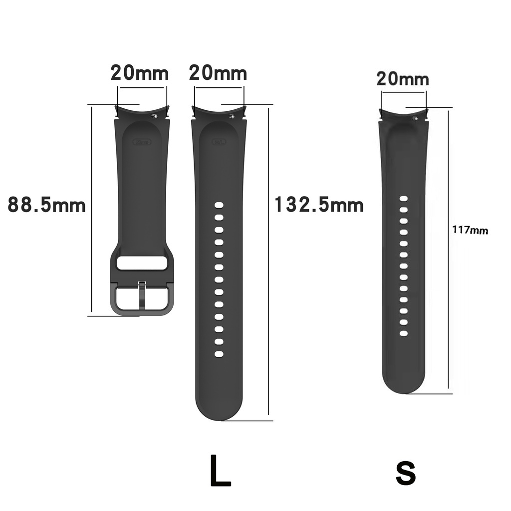 Dây Đeo Silicon Mềm Cho Đồng Hồ Thể Thao Samsung Galaxy watch 4 classic 42mm 46mm watch4 40mm 44mm Galaxy watch 5 pro