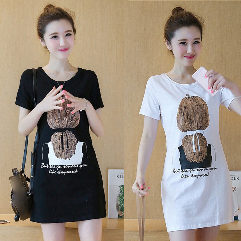 Đầm Nữ Ngắn Tay Phong Cách Hàn Quốc