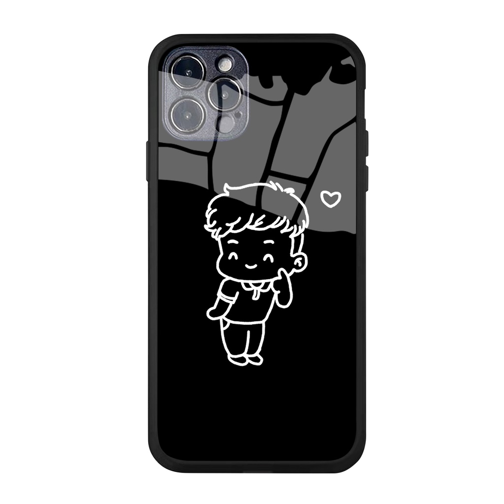 Ốp lưng iphone kính cặp đôi yêu thương cho iphone 14 13 pro max mini 6 s plus 7 8 plus Xr X s max 11 pro max 12 pro max