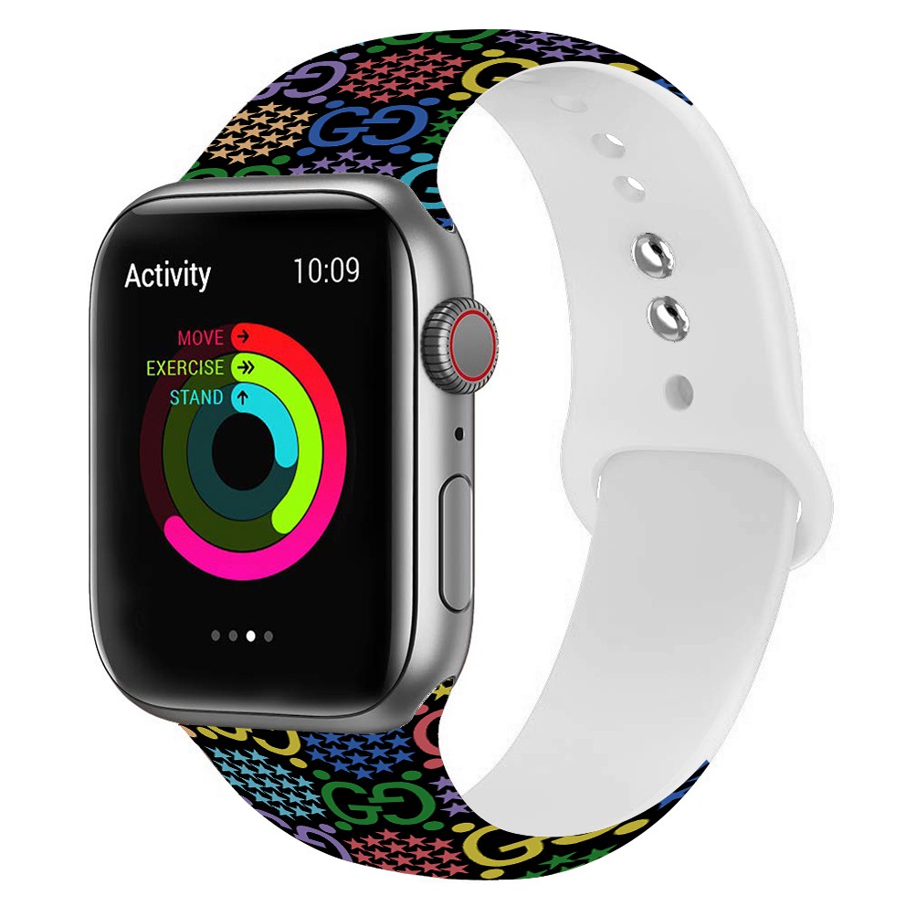 Dây Đeo Tay Bằng Silicone Cho Đồng Hồ Thông Minh Apple Watch Series 6 / Se / 5 / 4 / 3 / 2 / 1 Kích Thước 38mm 42mm 40mm 44mm