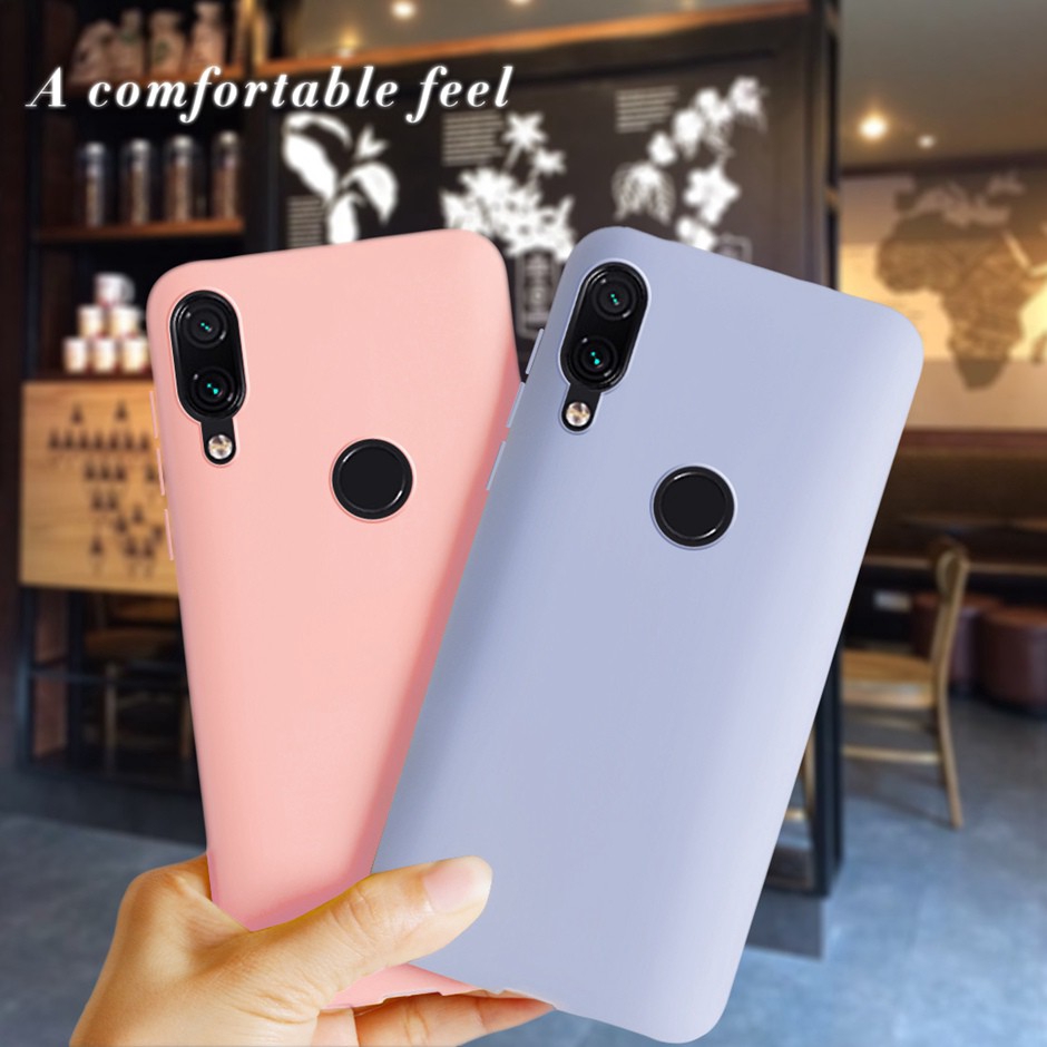 Ốp điện thoại silicon dẻo màu sắc ngọt ngào thời trang cho XIAOMI REDMI NOTE 7