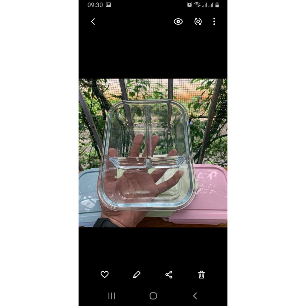 Hộp thuỷ tinh 3 ngăn 1000ml cao cấp chịu nhiệt