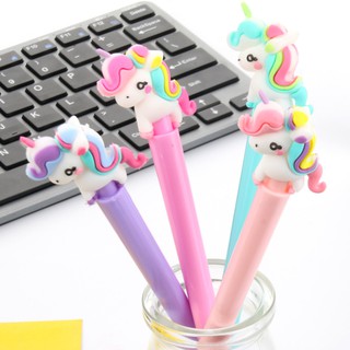 Set 4 bút kì lân loại to cao cấp và 1 bóp viết kì lân cầu vòng (Tặng 4 ruột bút thay thế)