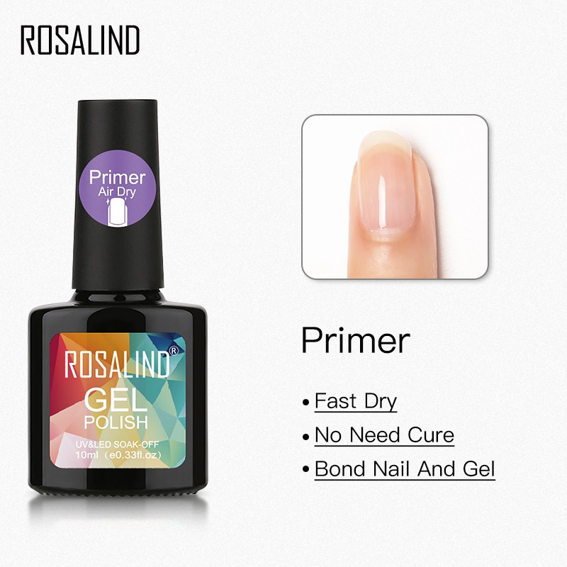 Set 4 lọ sơn móng tay ROSALIND 10ml tạo lớp nền/lớp phủ trên cùng