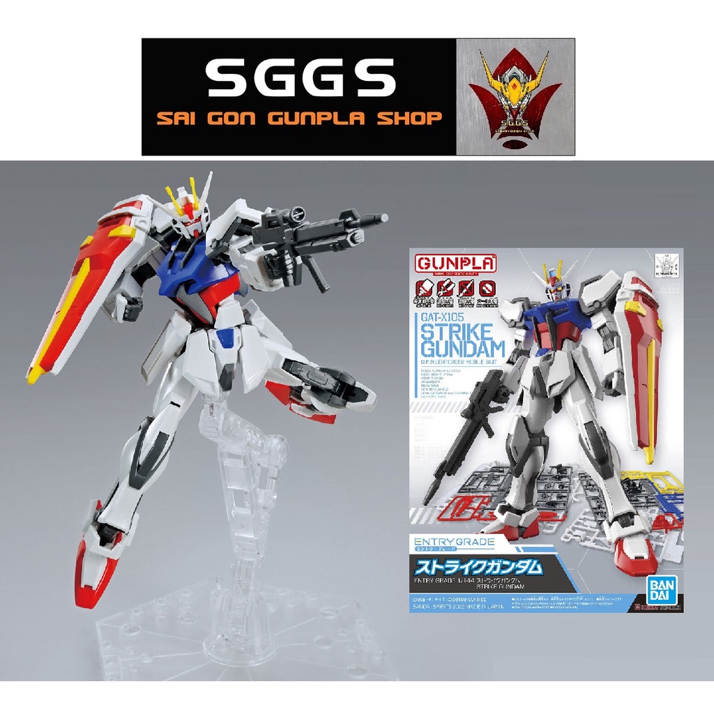 Mô Hình Lắp Ráp EG STRIKE Gundam GAT-X105 Seed Destiny Bandai Entry Grade 1/144 Đồ Chơi