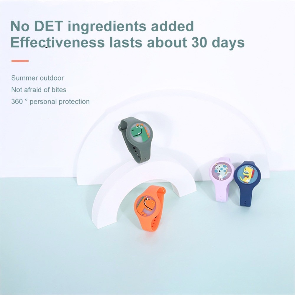 Vòng tay chống muỗi bằng tinh dầu có thể xoay được kiểu dáng hoạt hình