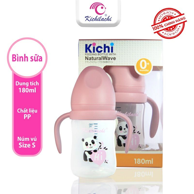 Bình sữa pp cổ rộng kichi 180ml 240ml