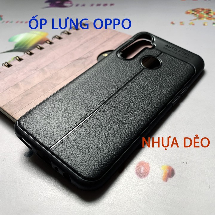 ỐP LƯNG OPPO F1 A35, Neo 7, Neo 9S, F3 Plus, F5, F7, F9, F1S, F11 Pro, A52, A53, A73, A92, A93 - Nhựa dẻo - vân da (A)