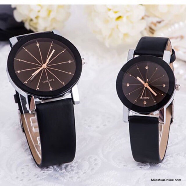 [QUÁ ĐẸP] ĐỒNG HỒ CẶP ĐÔI NAM NỮ DÂY DA MẶT ĐÁ THẠCH ANH CỰC ĐẸP | BigBuy360 - bigbuy360.vn
