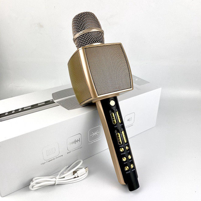 Micro karaoke bluetooth JVJ YS-92 Mic hát kèm loa cao cấp hỗ trợ ghi âm livestream