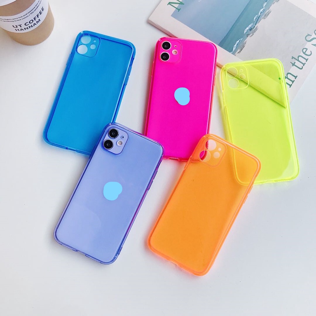 Ốp Điện Thoại Chống Sốc 3 Màu Dạ Quang Cho iPhone 14 / 13 / 12 / 11 / XS / 8P