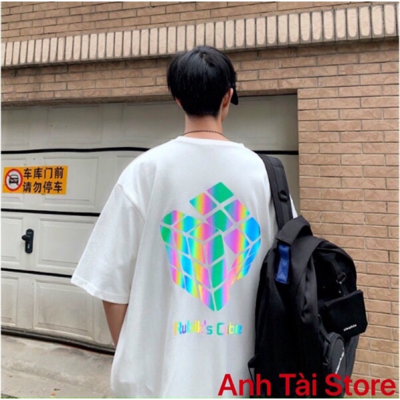 Áo thun tay lỡ phông Unisex nam nữ Cotton oversize đến 75kg form rộng Rubiks Cube ATP 01 | WebRaoVat - webraovat.net.vn