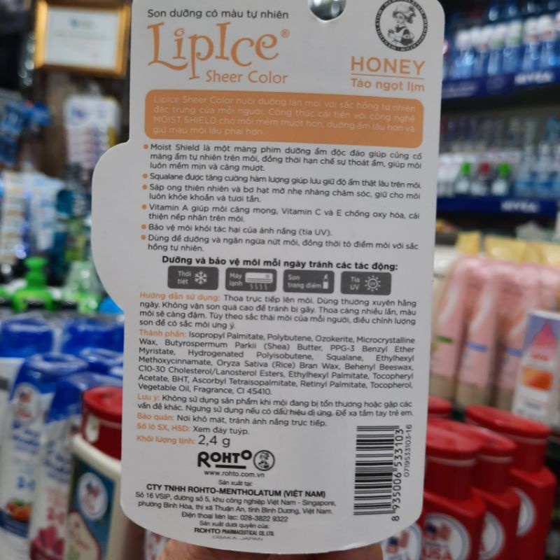 Son dưỡng LipIce Sheer Color hồng tự nhiên  2.4g