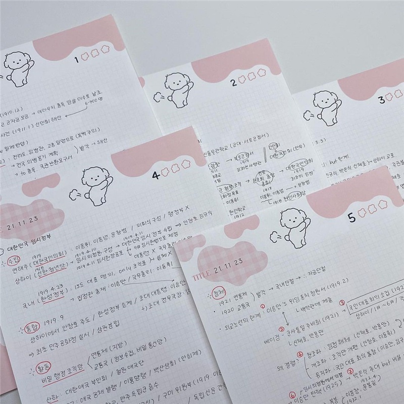Giấy note ghi bài B5 hình cún