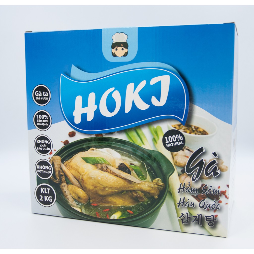Gà hầm sâm Hàn Quốc nguyên con HOKI